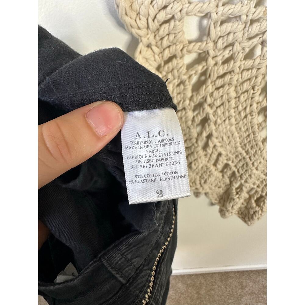 A.L.C Rowan Moto Zipper Button Fly High Rise Skinny Pants Size 2 - Picture 5 of 5